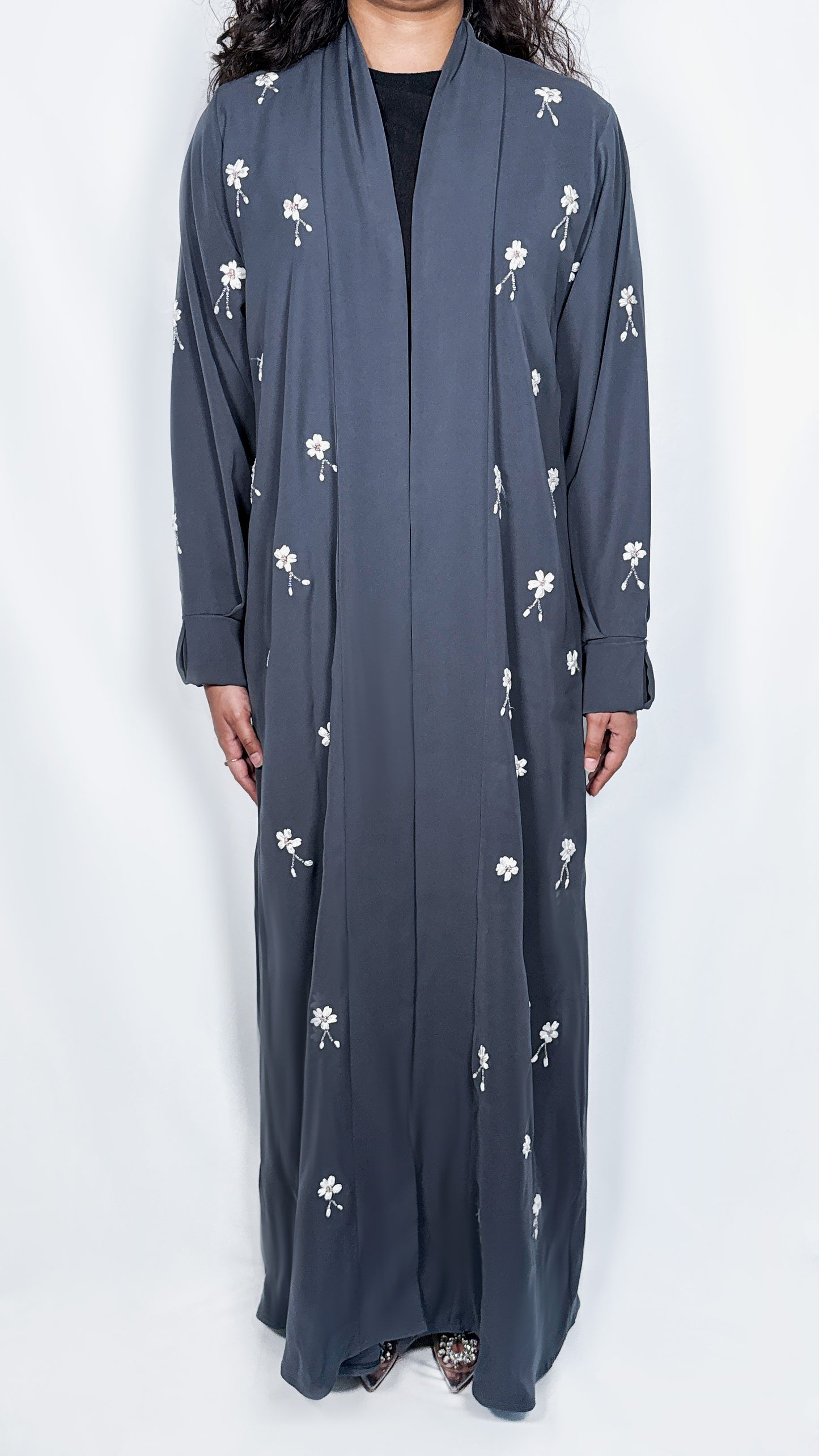 Moon dust grey Abaya