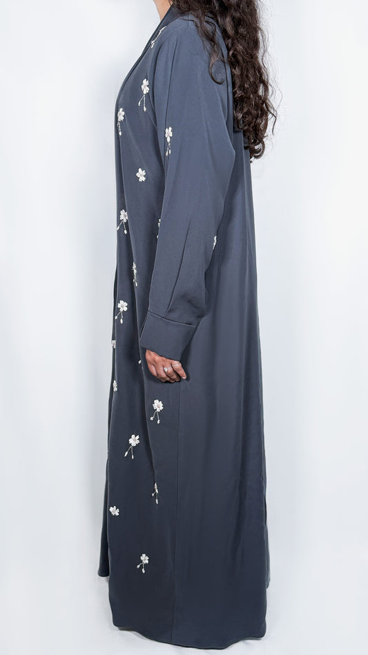 Moon dust grey Abaya