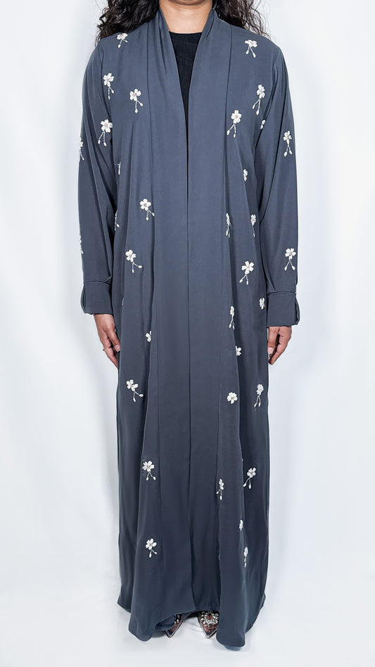 Moon dust grey Abaya